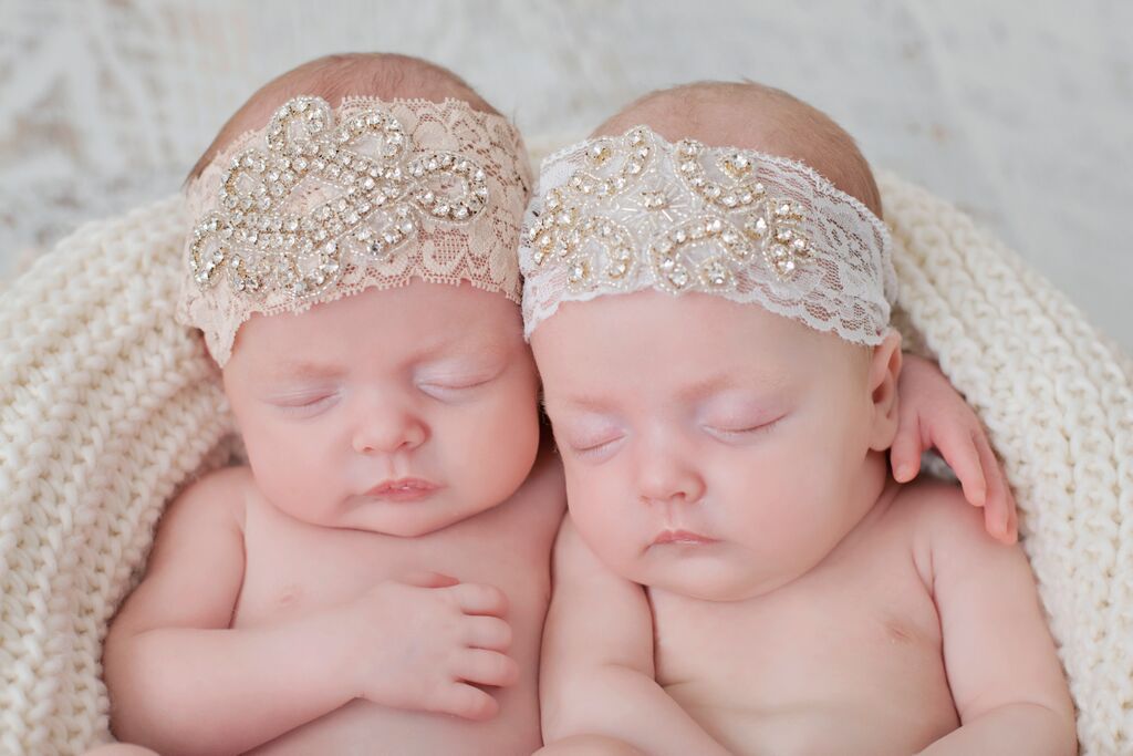 Girls Diamante and Crystal Beaded Design Nude Lace Headband