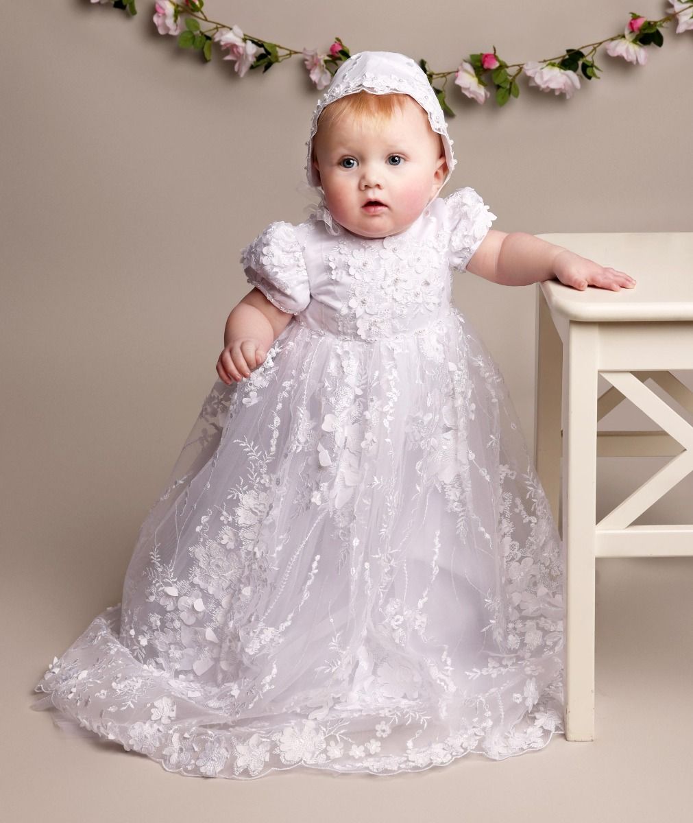 Cara - Traditional Full Length Christening Gown