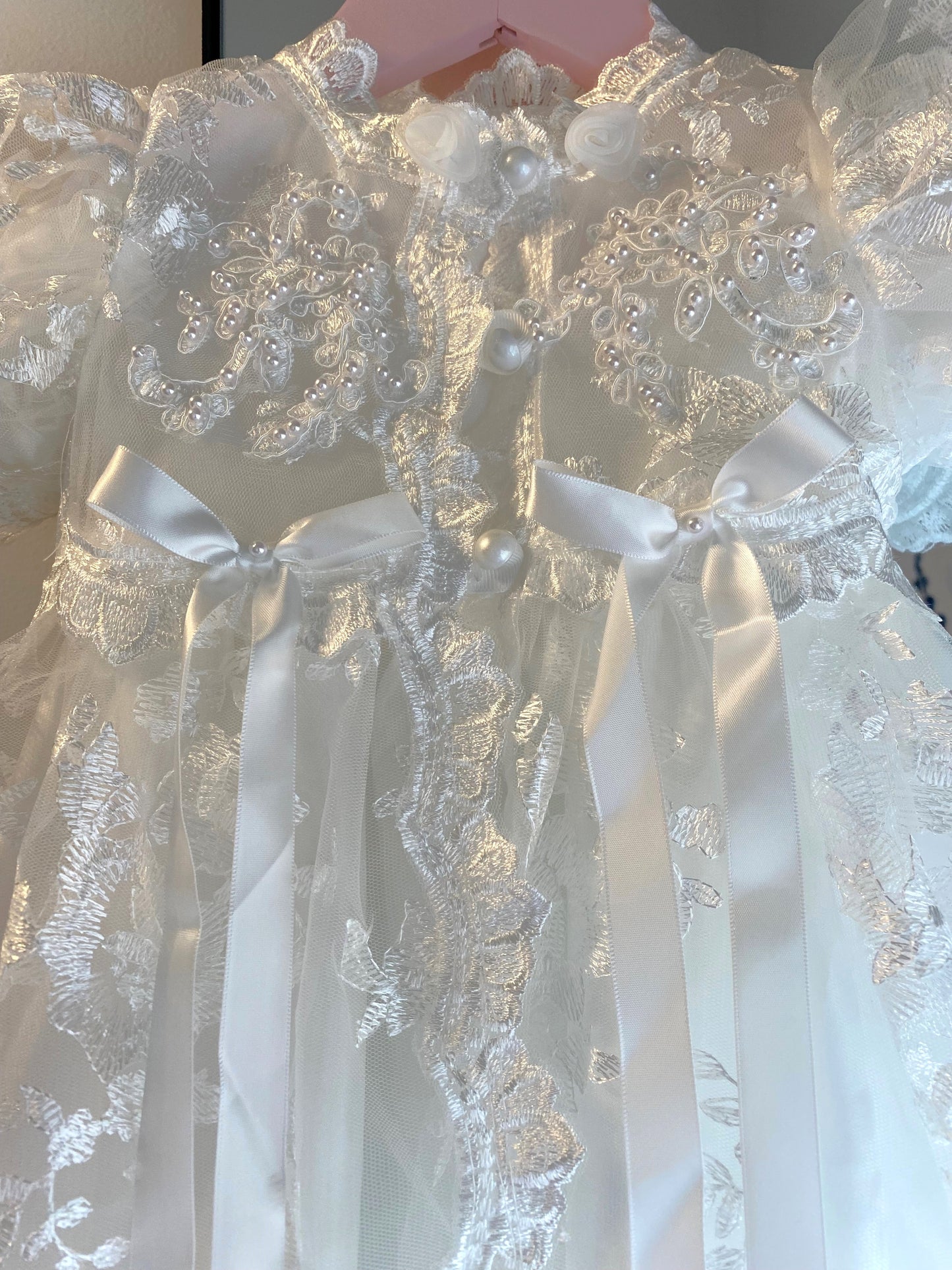 Traditional 2 Piece Christening Gown & Bonnet