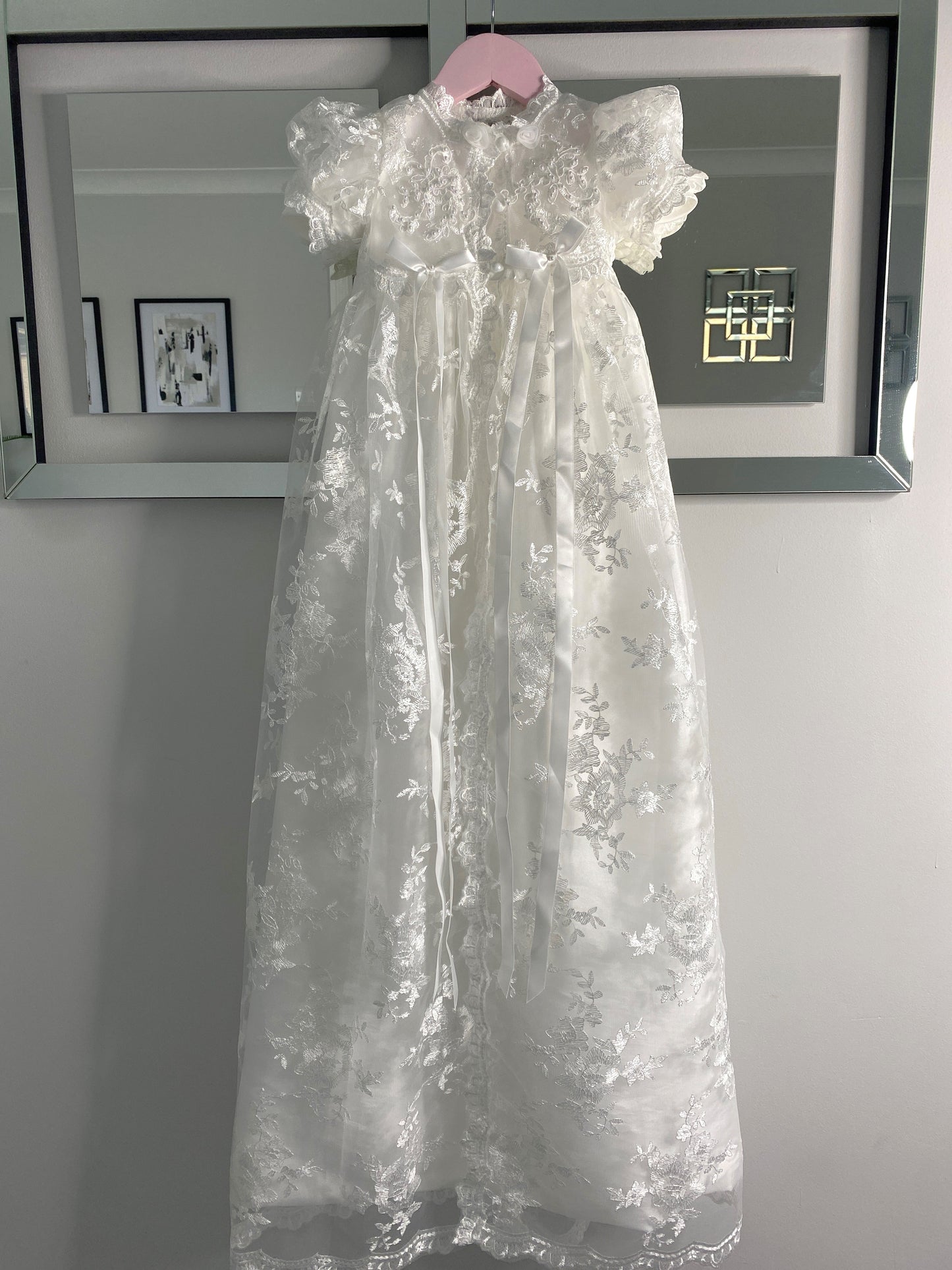 Traditional 2 Piece Christening Gown & Bonnet