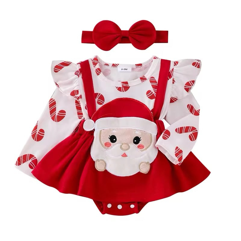 Christmas Red Santa Two Piece - Baby Girls Outfit