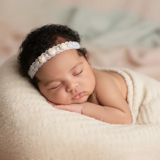 Ivory Lace Baby Girl Christening Headband
