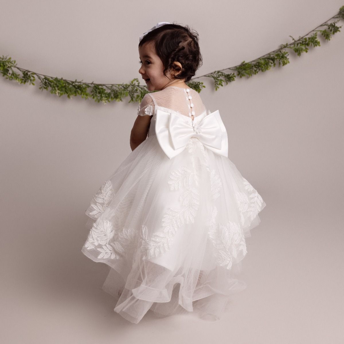Ivory Tulle Christening Dress