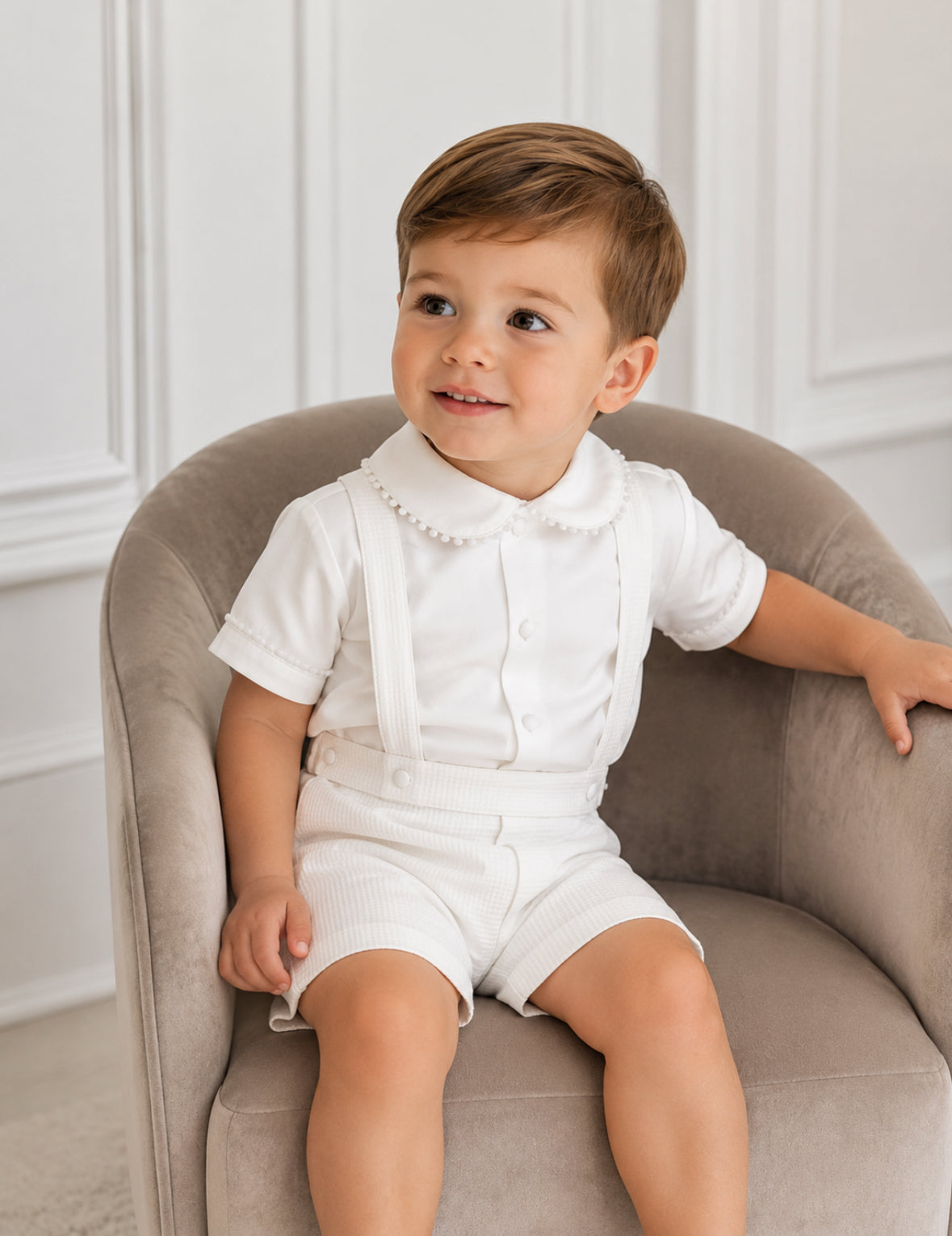 PREMIUM COLLECTION   -  Oliver Ivory Christening Two piece Set