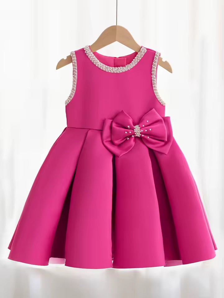 Amelie -  Girls Pink Flower Girl 80cm 6-12 Months & 90cm Age 12-18 Months WAS £59 - NOW £30