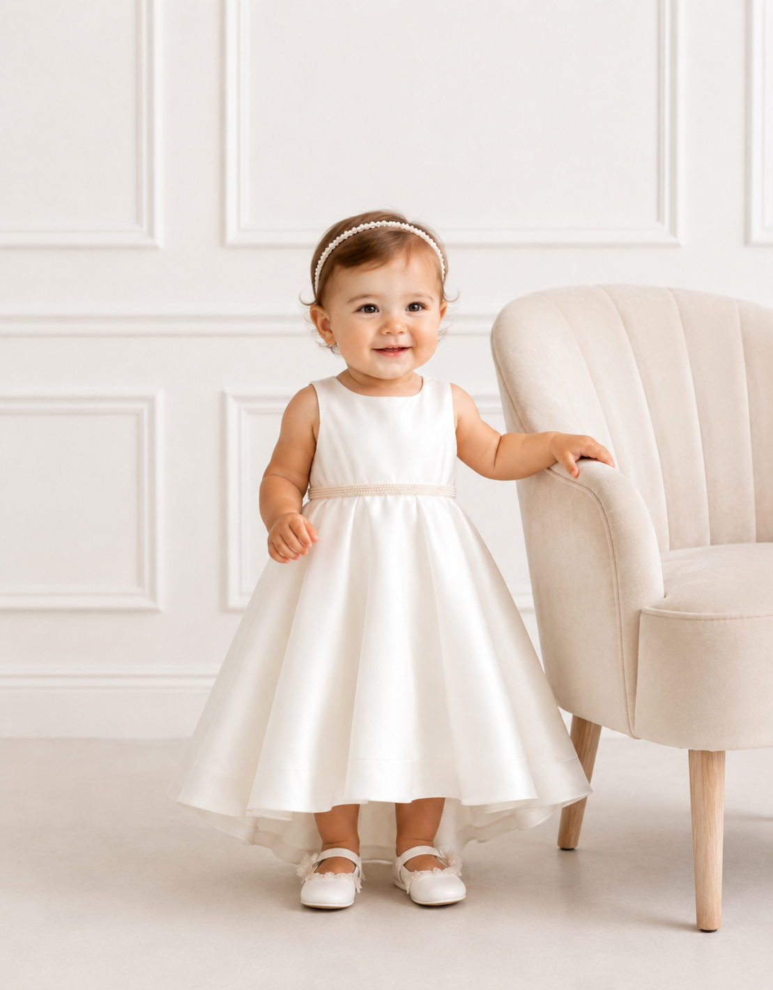 Sophie - Hand Made to Order - Holy Communion/Flower Girl Dress White or Ivory  Lace Bodice