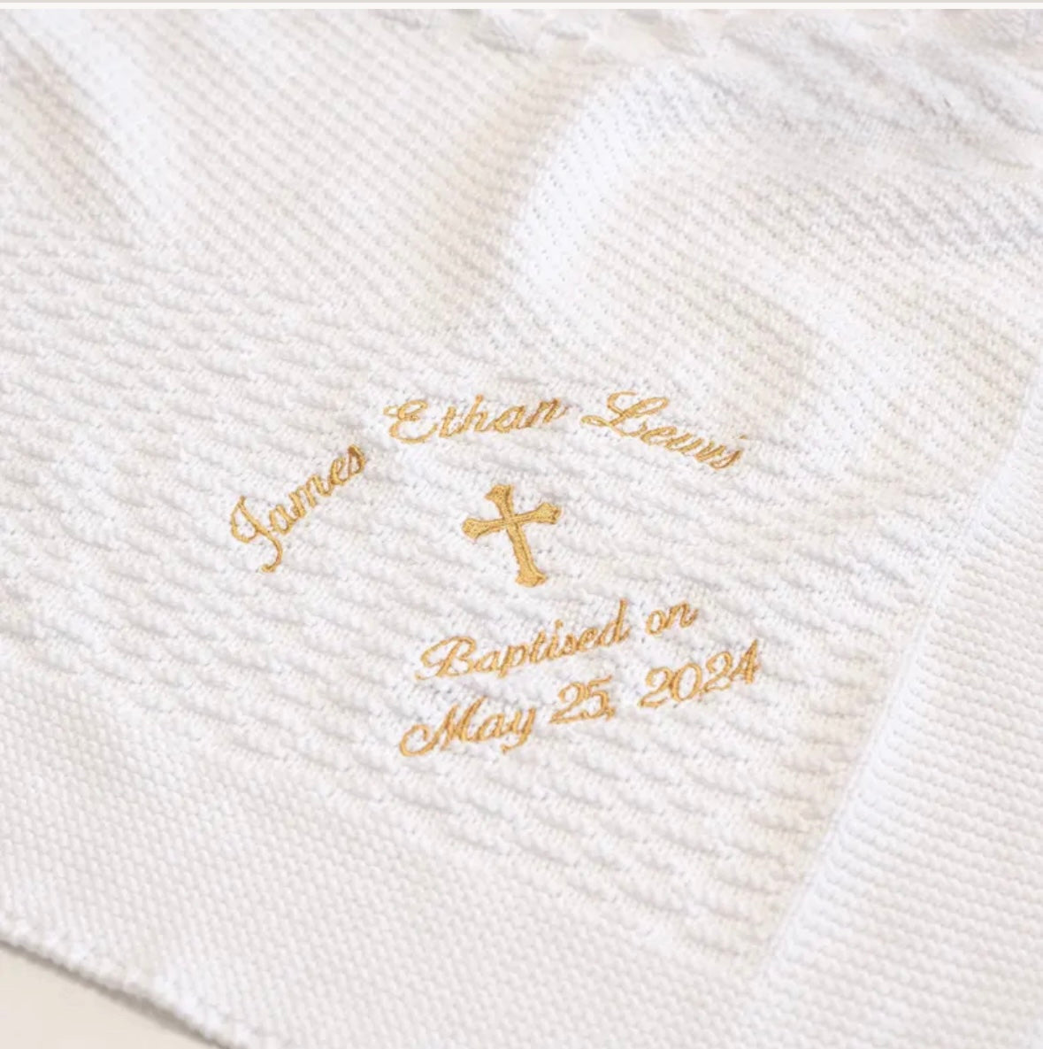 Personalised Christening Blanket