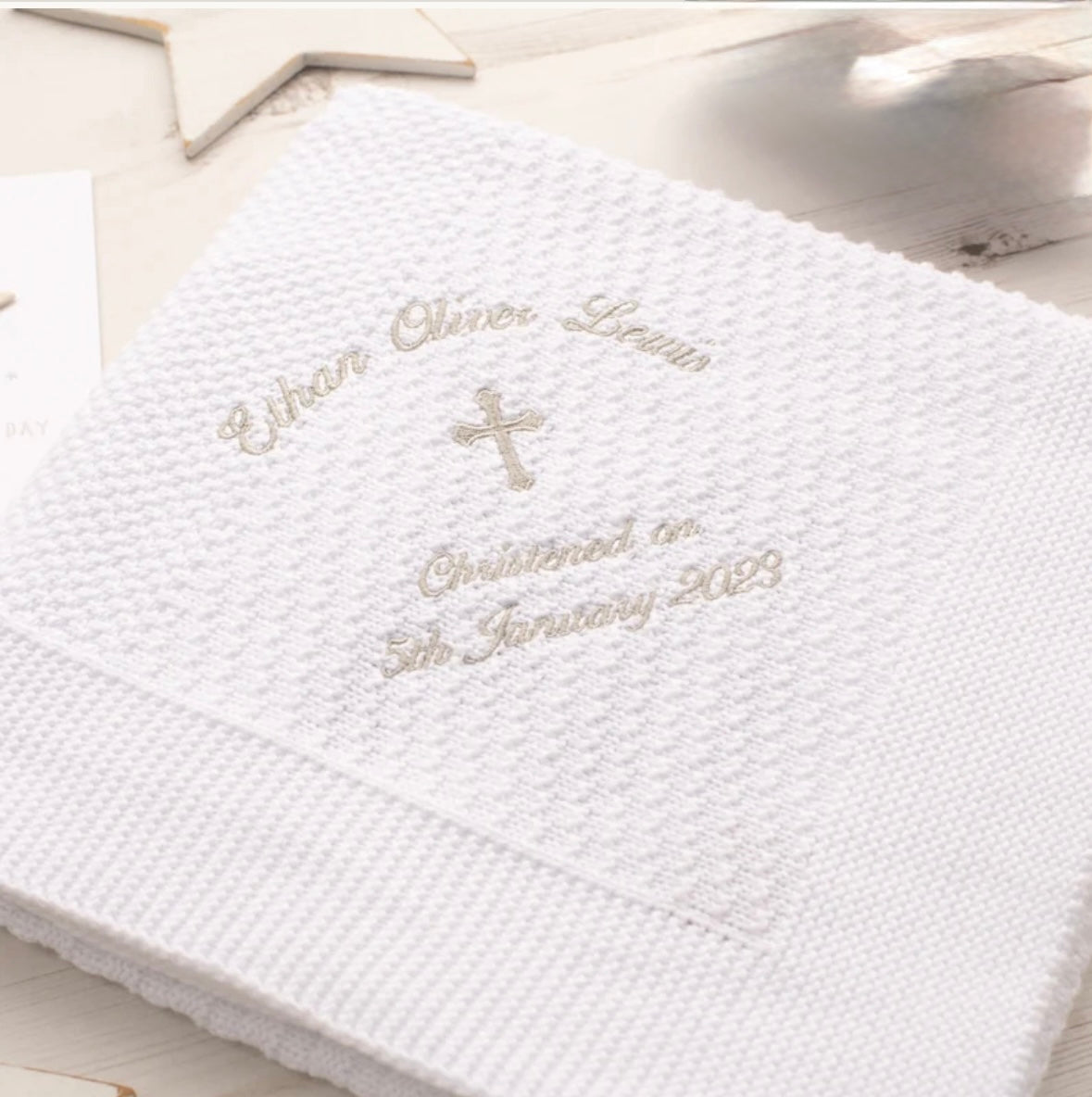 Personalised Christening Blanket