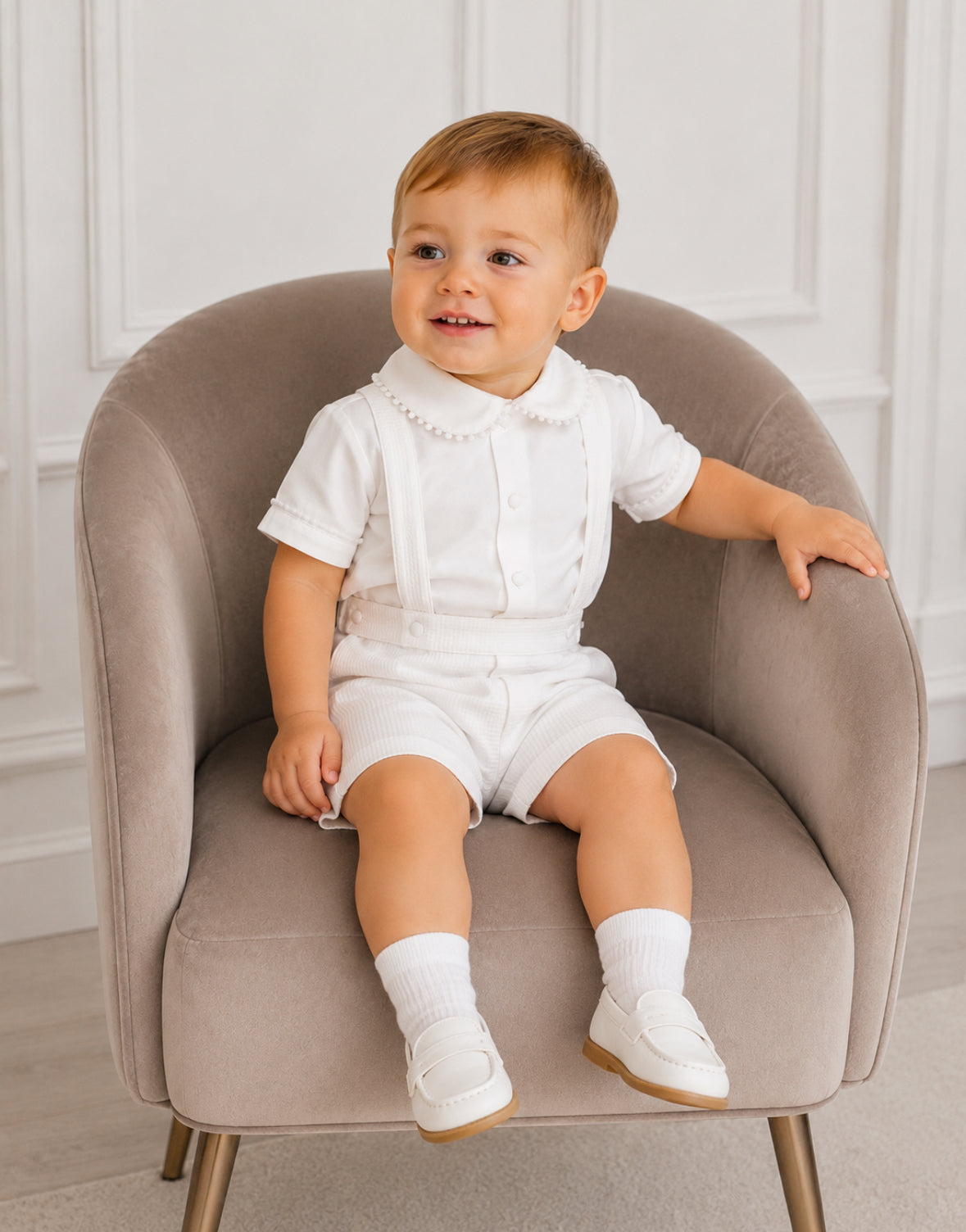 PREMIUM COLLECTION   -  Oliver Ivory Christening Two piece Set