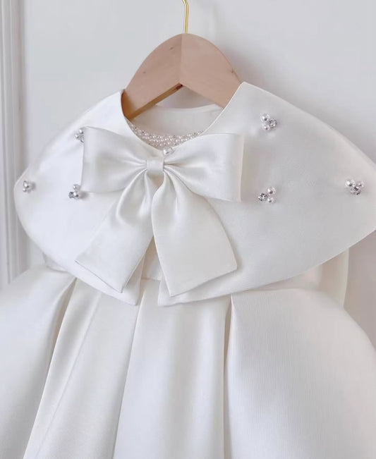 Premium Collection - Arla Girls Handmade Embellishment Satin Dress