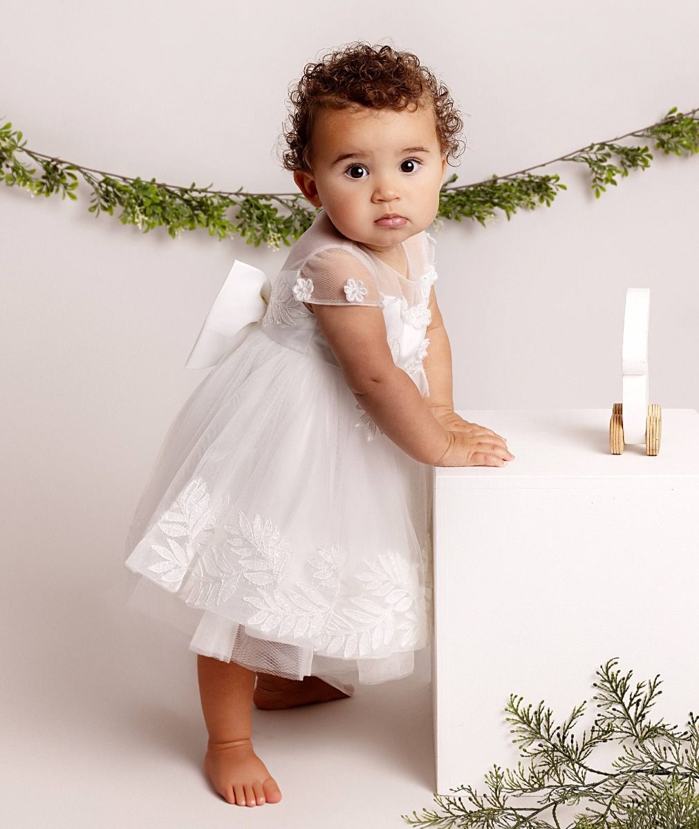 Ivory Tulle Christening Dress