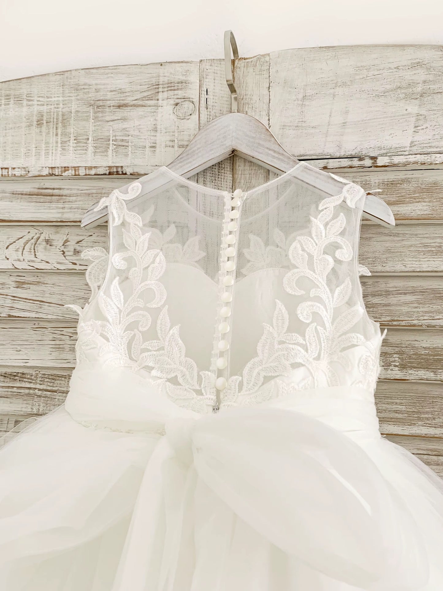 Tiffany Flower Girl/Holy Communion Dress - Elegant Lace & Tulle