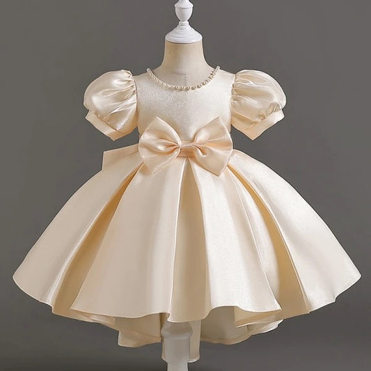 Girls Champagne Flower Girl Dress