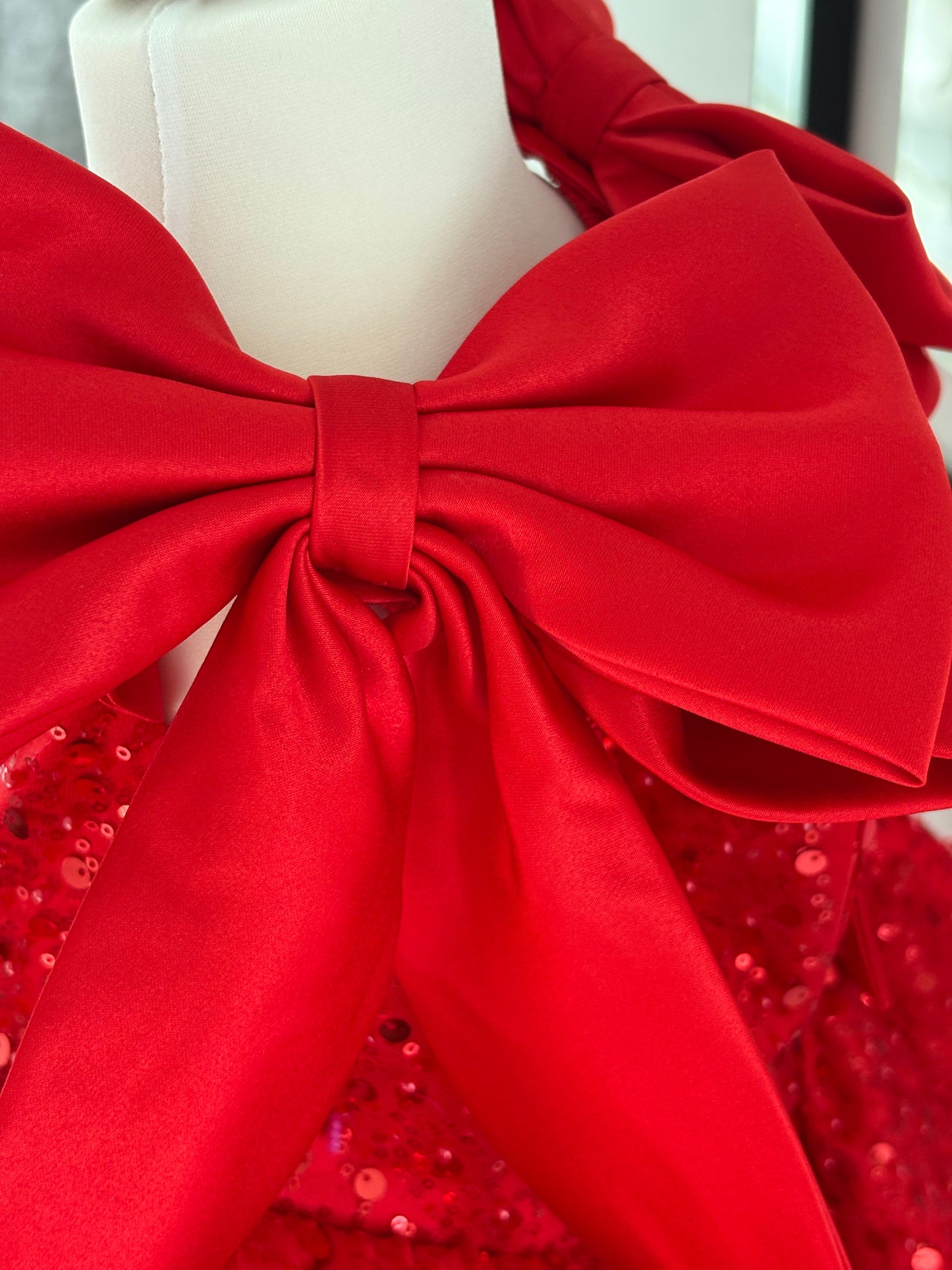 Girls Red Sequin & Tulle  Dress - Perfect Christmas Dress - New Superb Quality Design