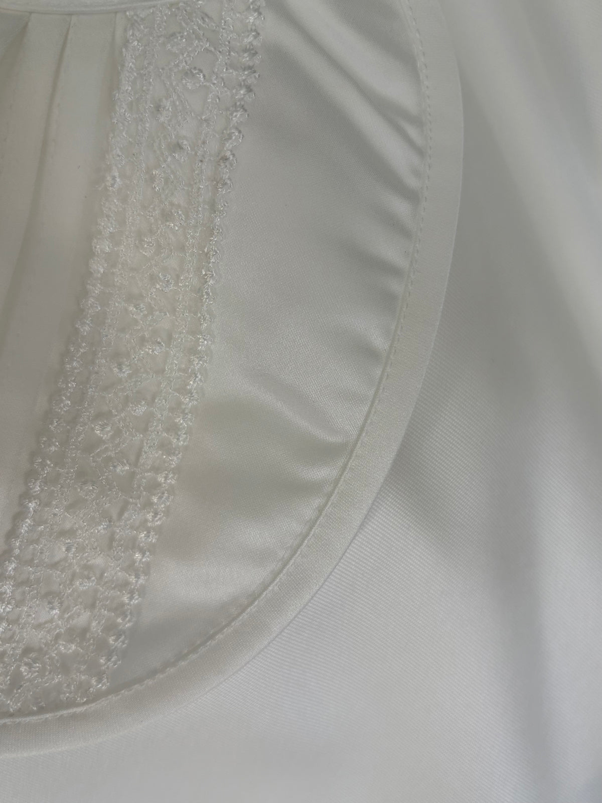 Luxury Satin Bib with Lace Trim