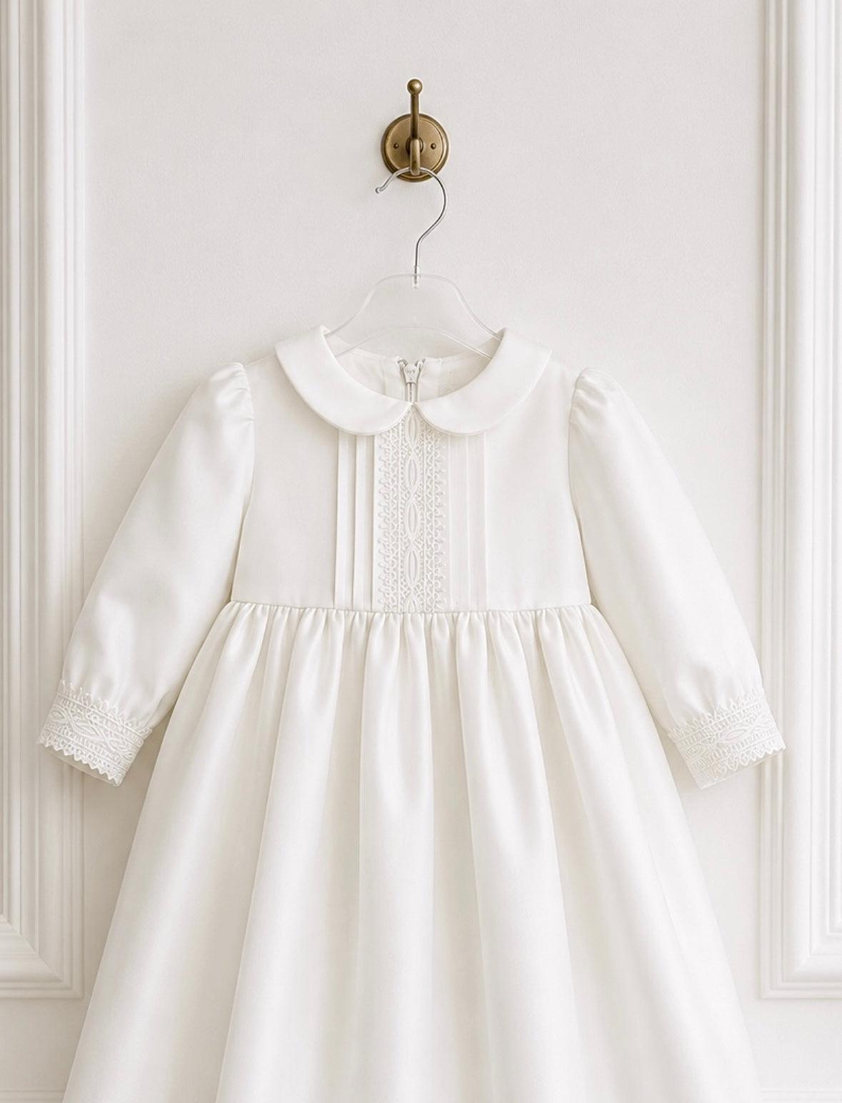 PREMIUM COLLECTION - Unisex Traditional Ivory long sleeved Christening Gown