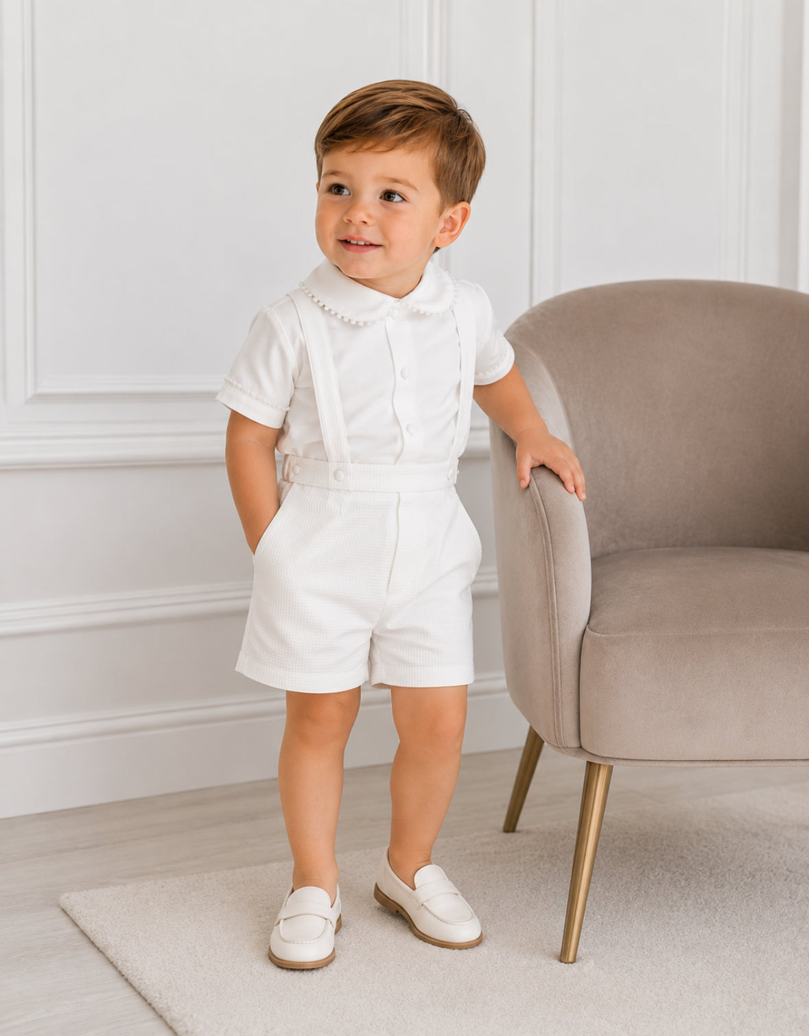 PREMIUM COLLECTION   -  Oliver Ivory Christening Two piece Set