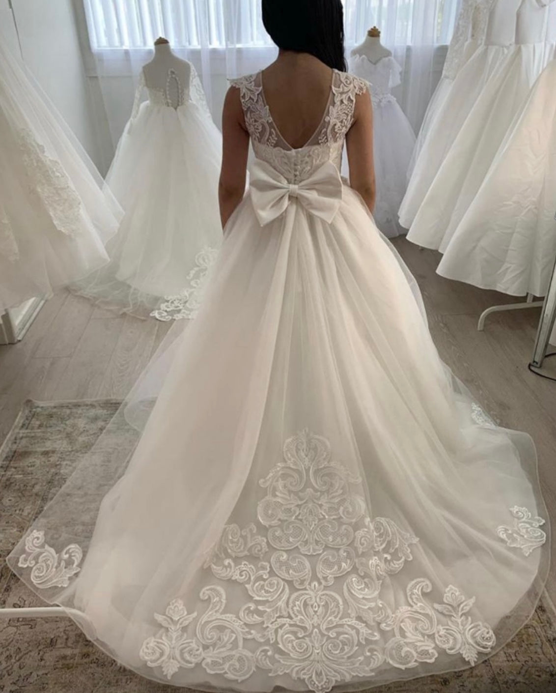 The Amber Dress - Elegant Lace, Embellishment & Tulle Holy Communion/Flower Girl Dress – Timeless Romance