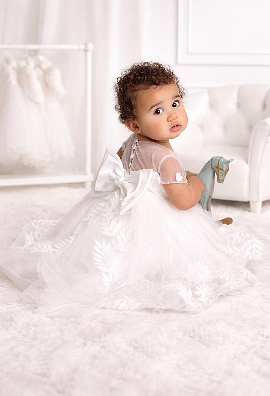 Ivory Tulle Christening Dress