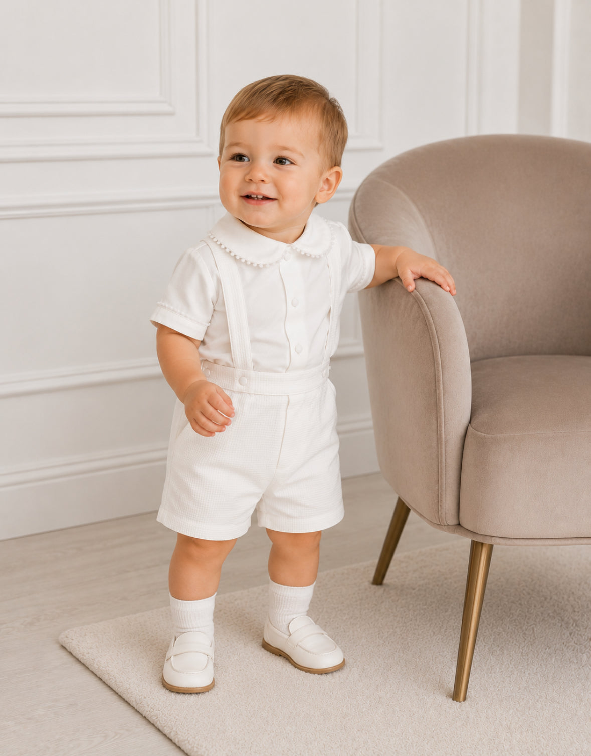 PREMIUM COLLECTION   -  Oliver Ivory Christening Two piece Set