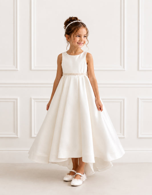 Sofia - PREMIUM COLLECTION Elegant Ivory Flower Girl Dress Handmade to order