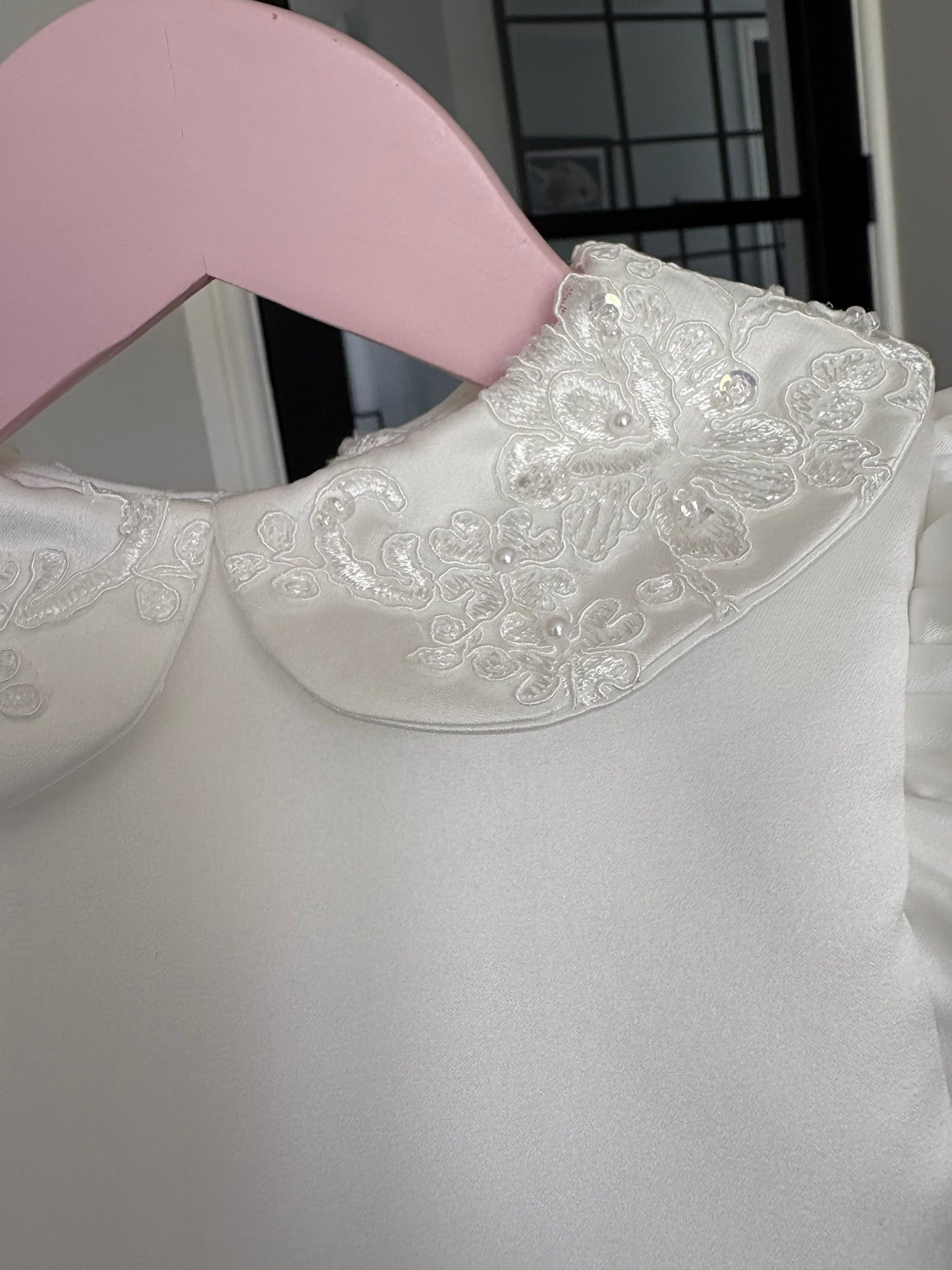 Premium Collection - Anya Girls Handmade Embellishment Satin Dress