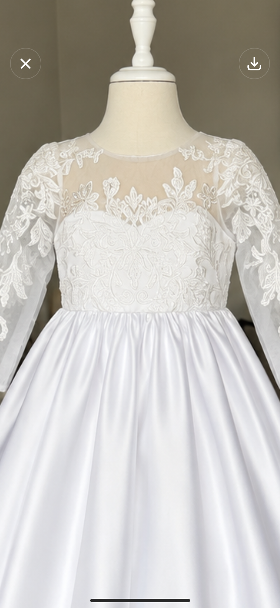 Delilah - Holy Communion/Flower Girl Dress Ivory or White Handmade - 8 weeks Delivery.