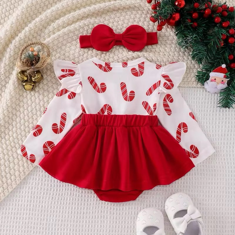 Christmas Red Santa Two Piece - Baby Girls Outfit