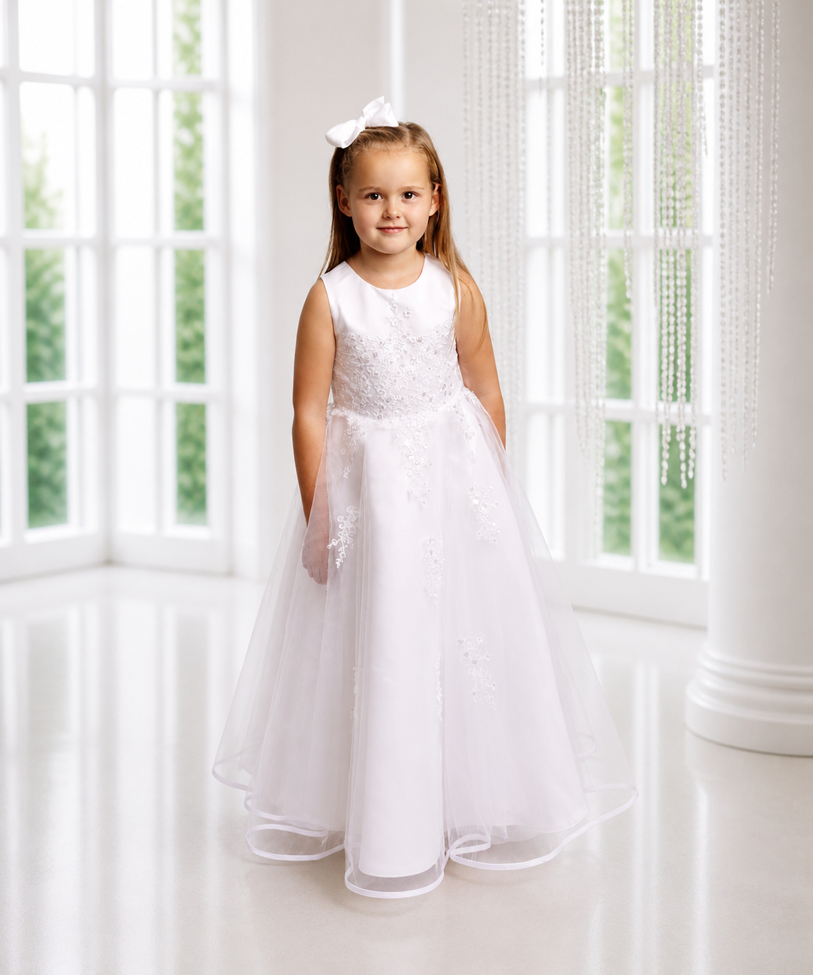 Baillee - Holy Communion/ Flower Girl Lace Dress & Bolero