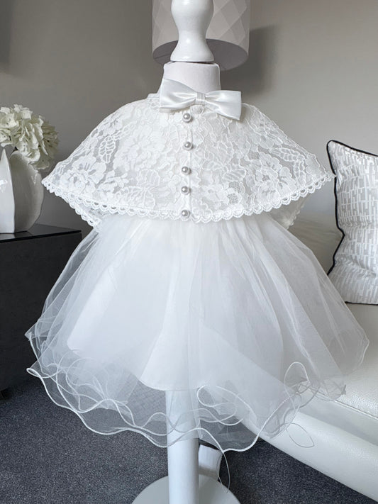 Lace, Pearls & Soft Tulle Dress