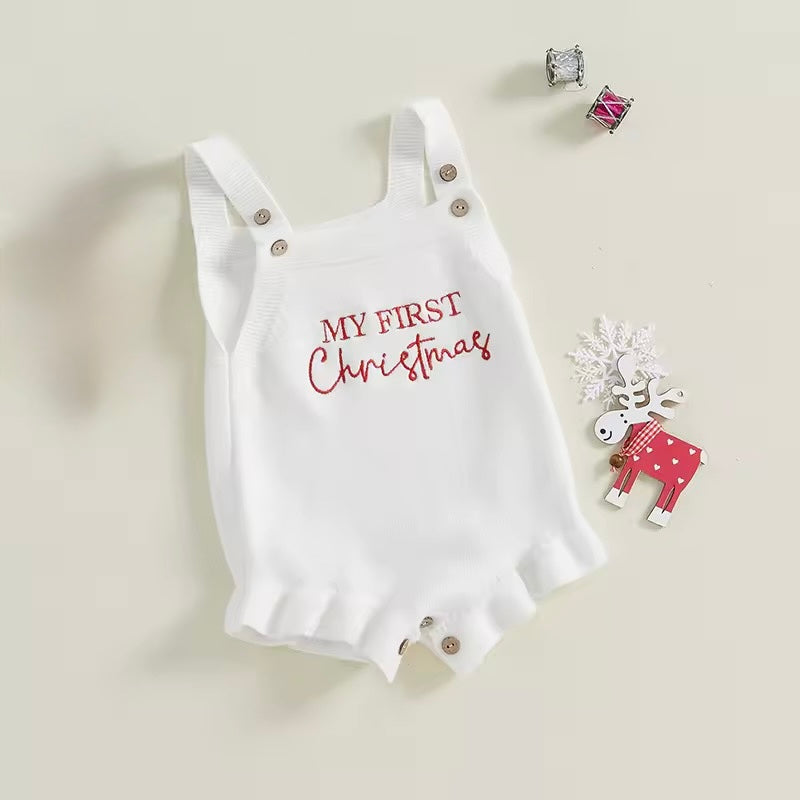 Baby’s First Christmas Romper - Red or White
