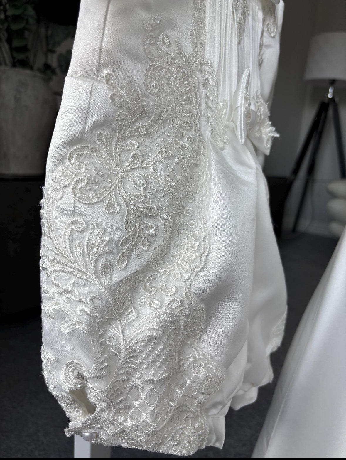 PREMIUM COLLECTION Jace -  Boys Traditional 4 Piece Christening Romper, Sleeveless Coat, Bonnet & Shoes