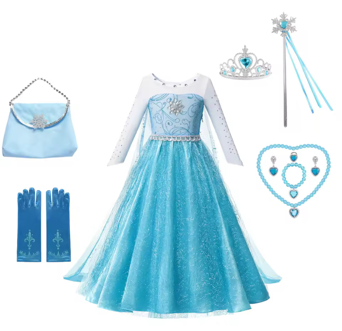Elsa Frozen Costume & Accessories - Snow Queen
