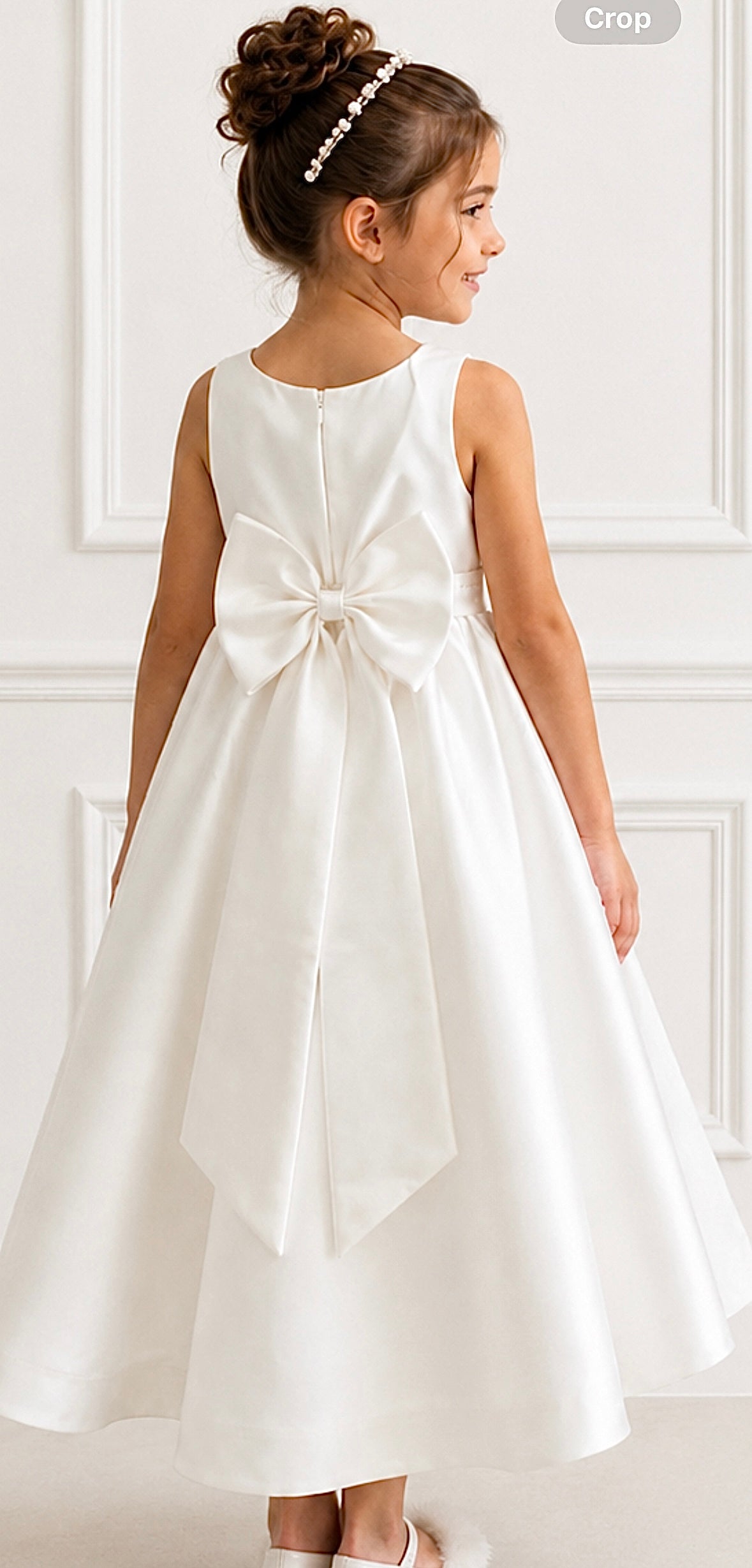 Sofia - PREMIUM COLLECTION Elegant Ivory Flower Girl Dress Handmade to order