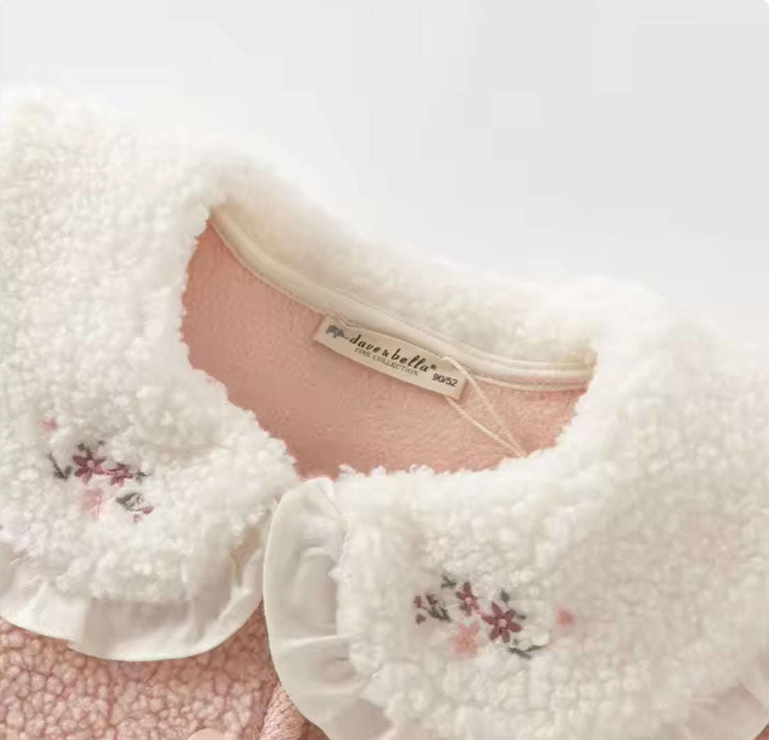 Girls Fleece Embroidered Jacket