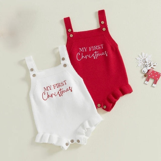 Baby’s First Christmas Romper - Red or White