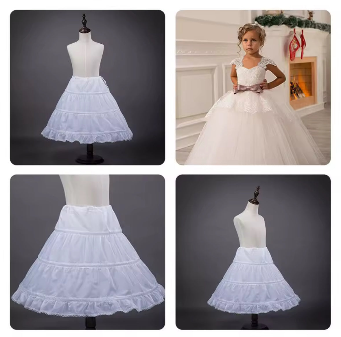 Girls Underskirt - One Size Waist 17cm to 70cm. Skirt length 45cm