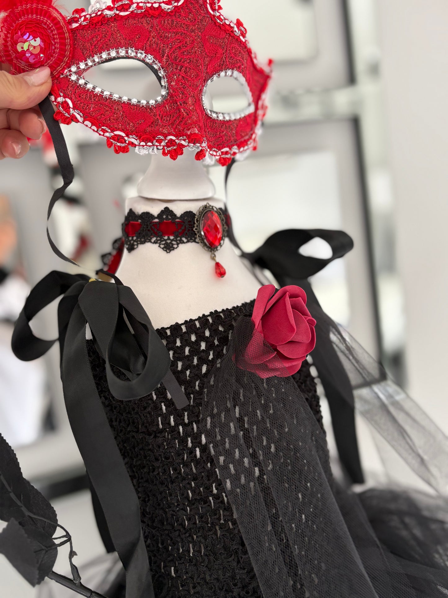 Girls Halloween Black Wicked Prom Girl Dress & Accessories Purple