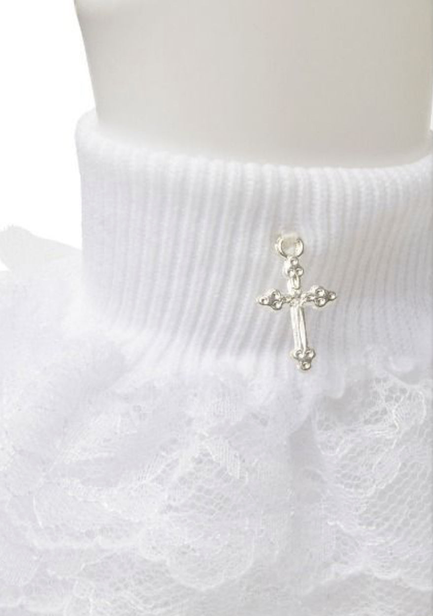 White Lace Holy Communion Socks