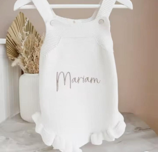Baby Girls “Coming Home” Handmade Knitted Romper