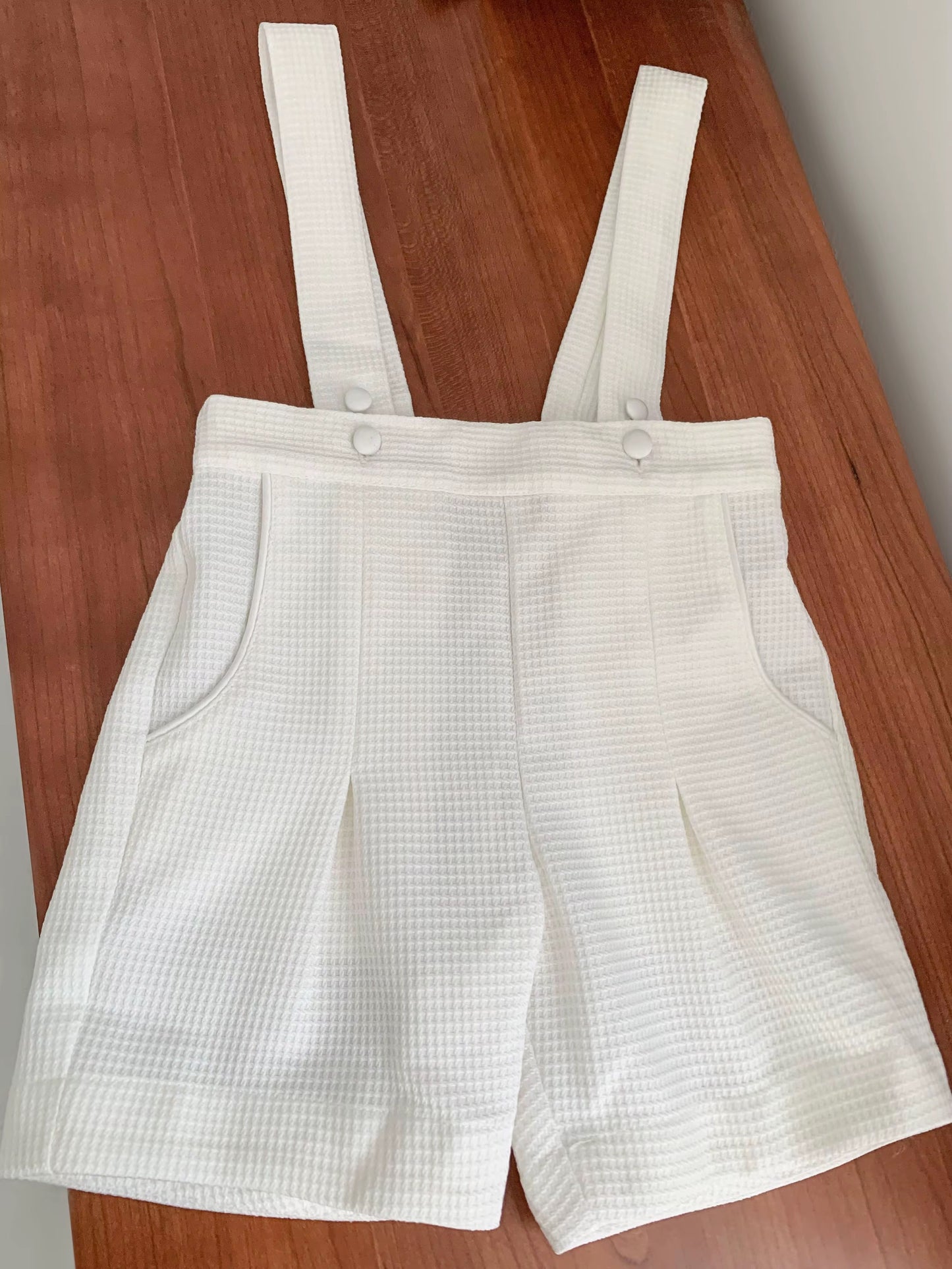 Thomas - PREMIUM COLLECTION Boys Traditional Ivory 2 Piece Christening Outfit - Short Sleeve Shirt & Shorts