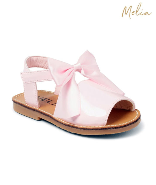 Girls Pink Bow Sandals