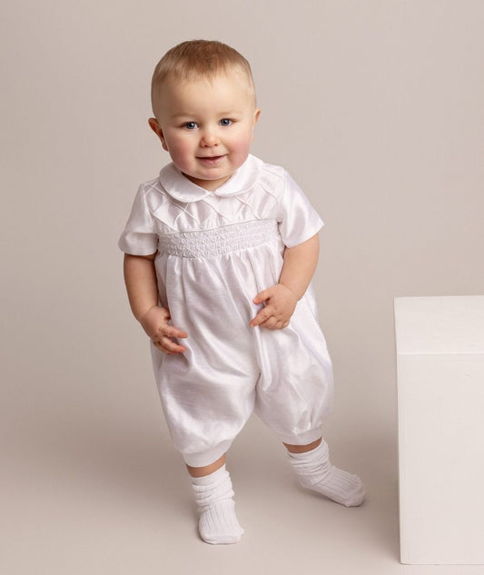 Baby Boys Christening Romper Outfit