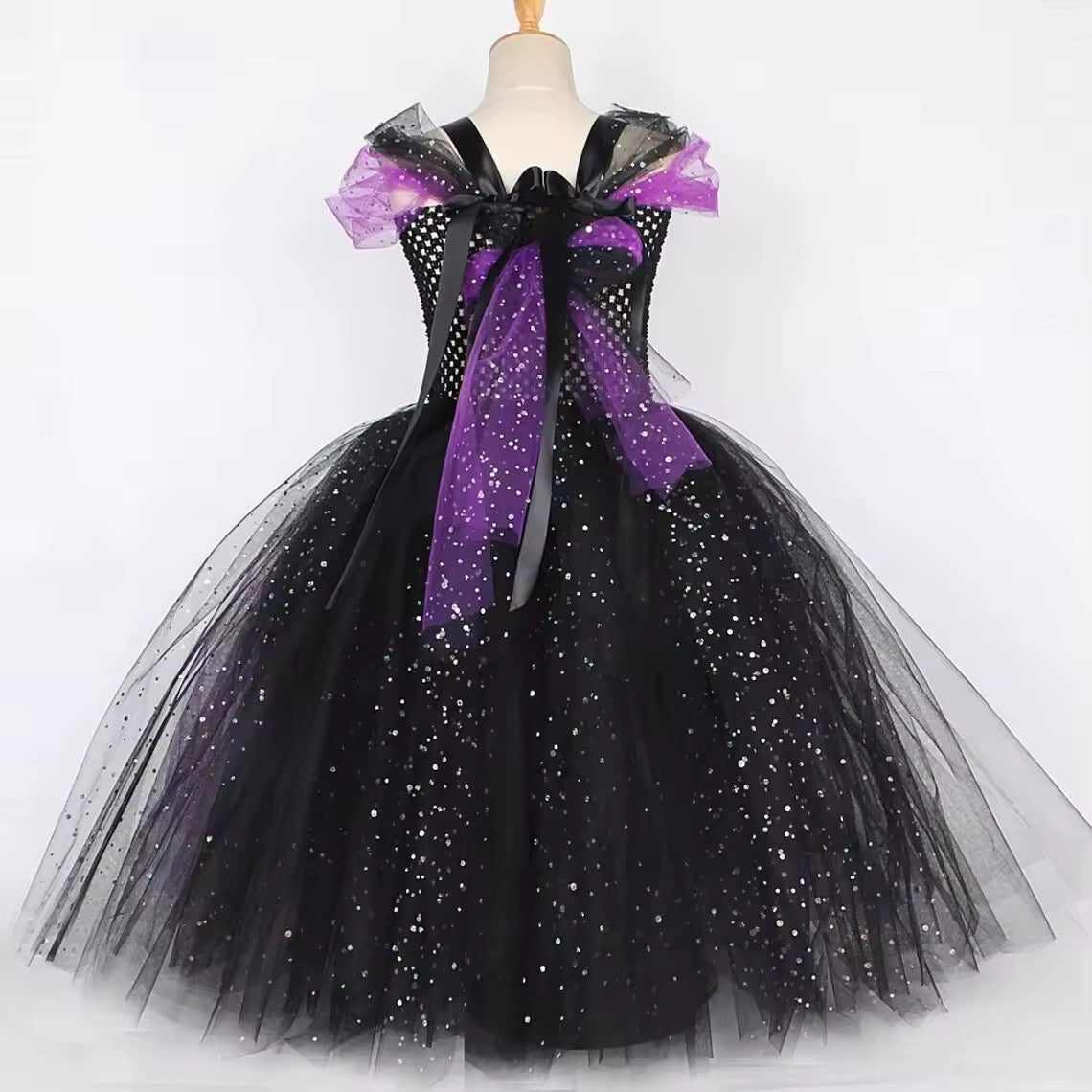 Halloween Witch Costume - Dress, Hat & Broom