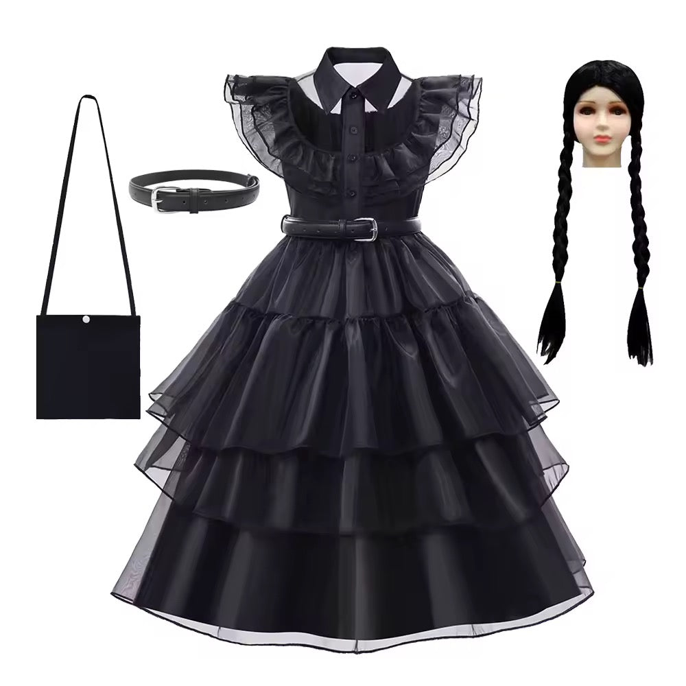 Wednesday Costume and Accessories - Halloween, World Book Day - Delivery within 3-4 weeks