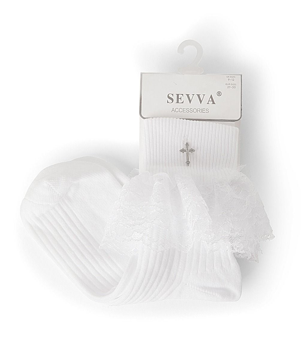 White Lace Holy Communion Socks