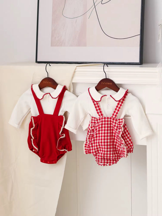 2 Piece Romper Set - Romper & Top - 2 Designs