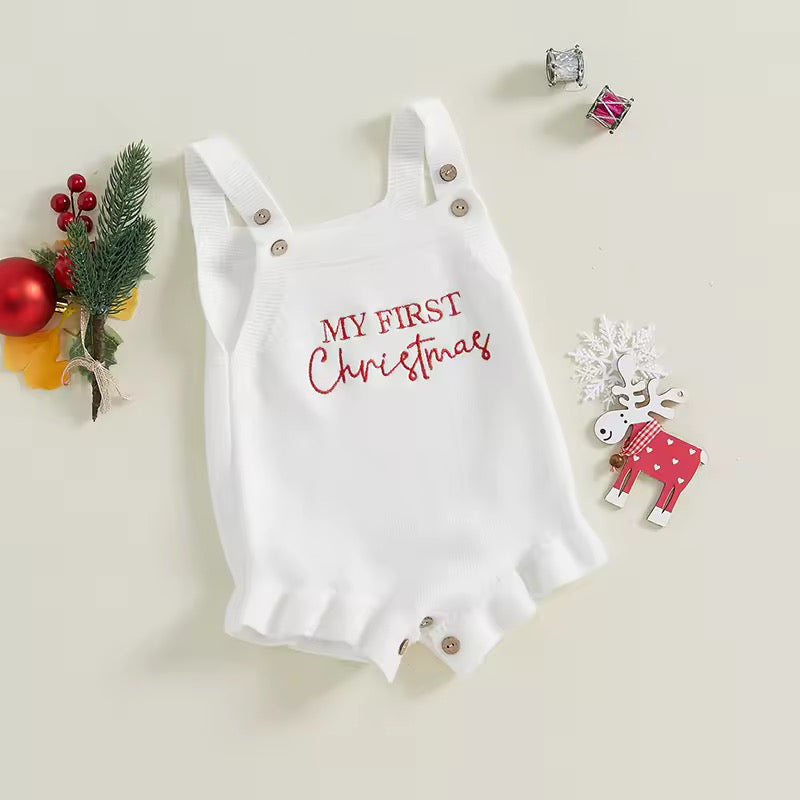 Baby’s First Christmas Romper - Red or White